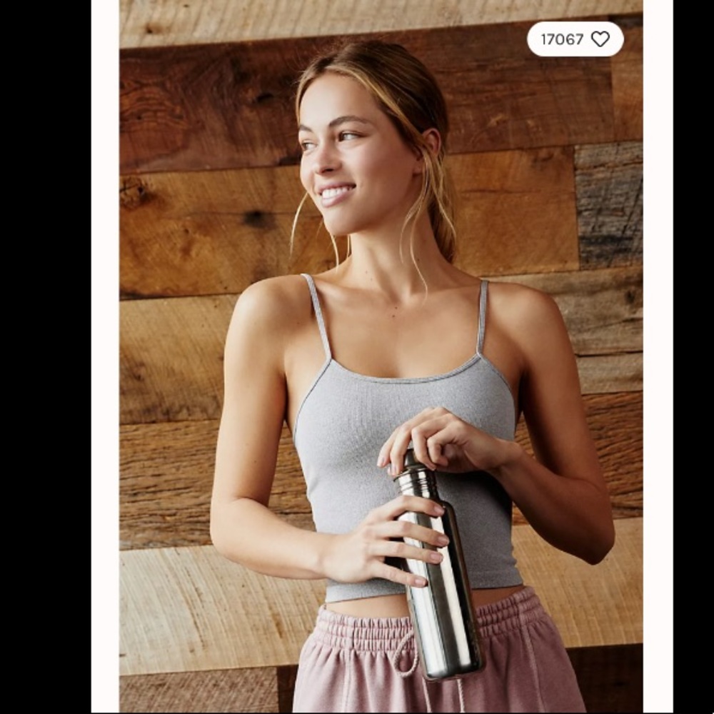Free People movement strappy back tighten up tank color grey size Xs/s
